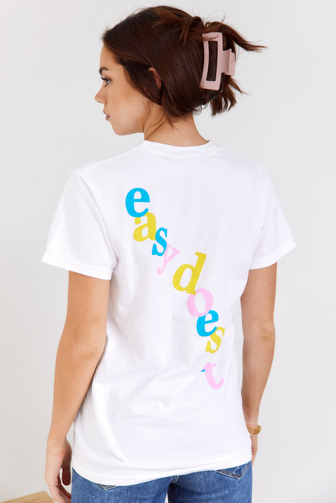 SALE- Easy Does It Oversized Graphic Tee