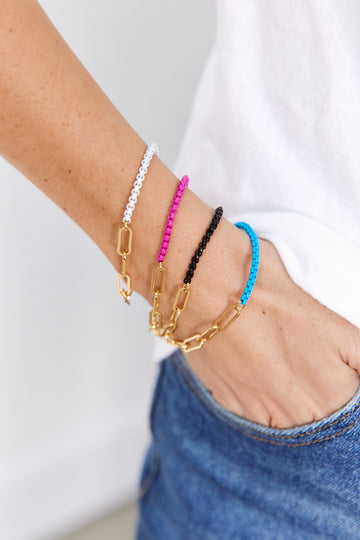 SALE - Lolli Lanyard Link Enamel Bracelet