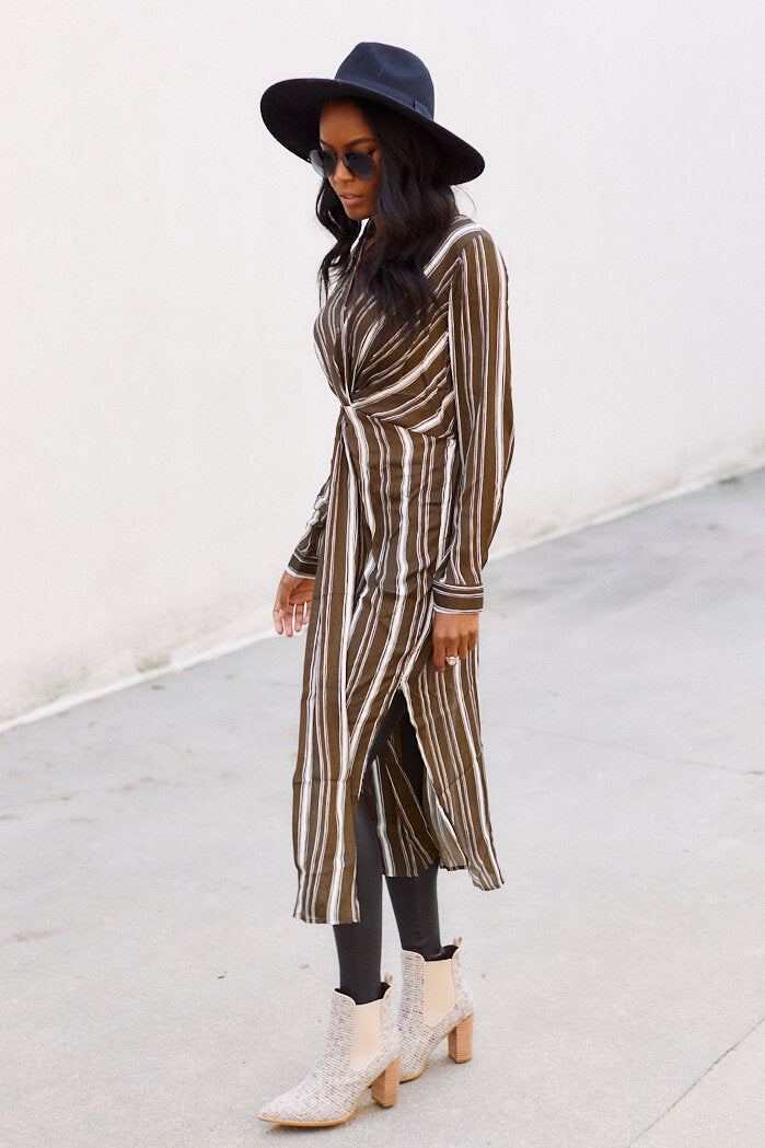 Lela Stripe Duster Length Top