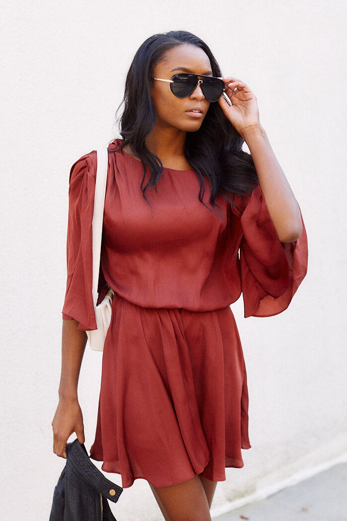 Tali Flutter Sleeve Dress