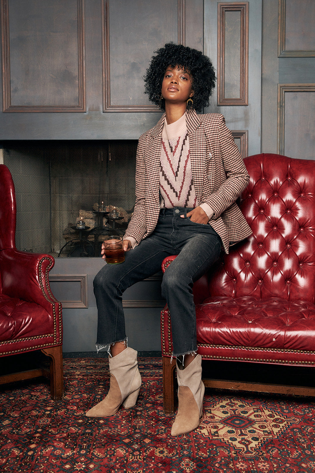 Lisa Plaid Blazer