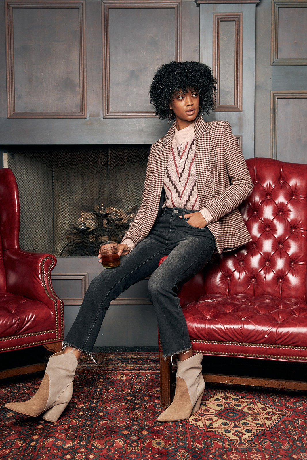 Lisa Plaid Blazer