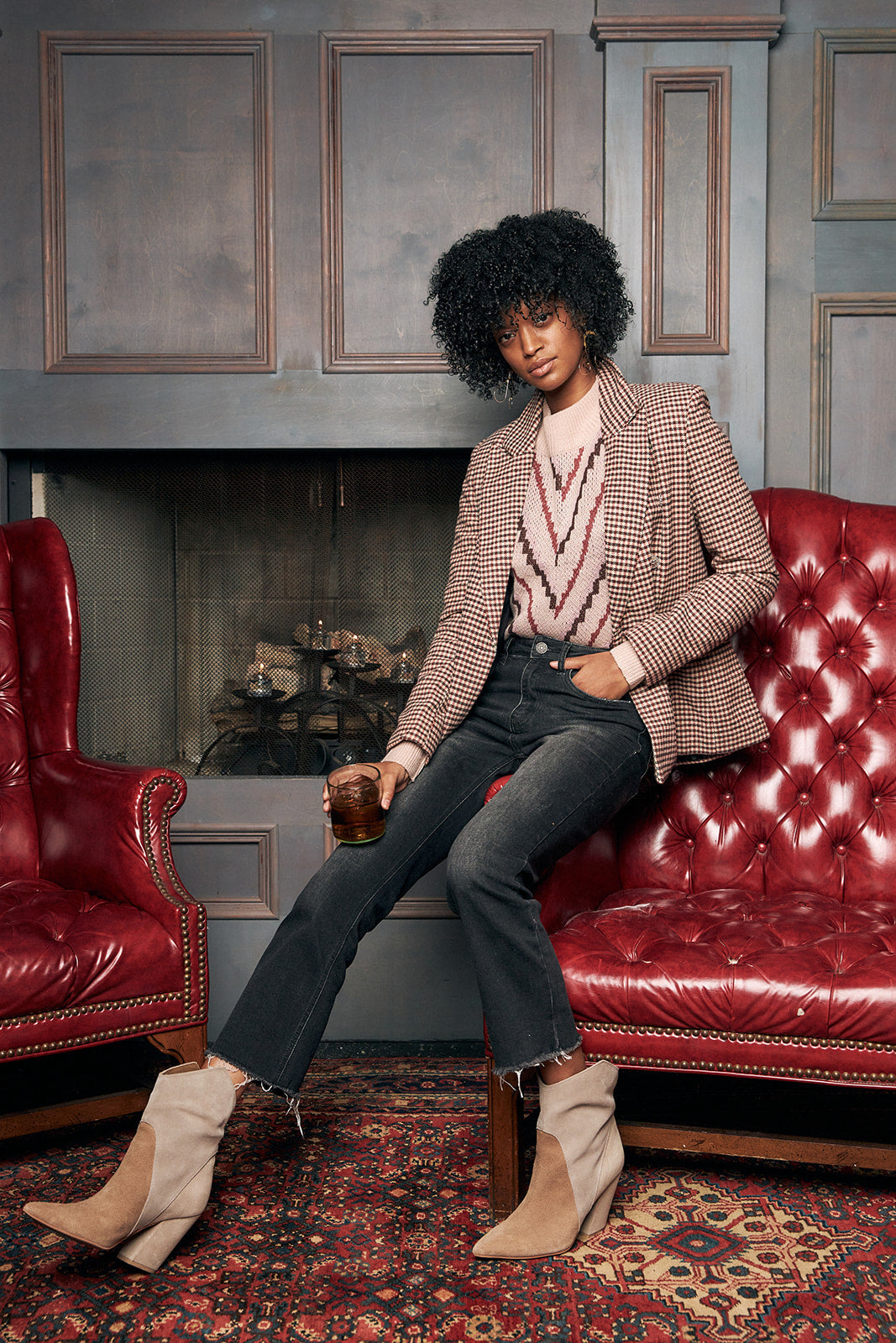 Lisa Plaid Blazer
