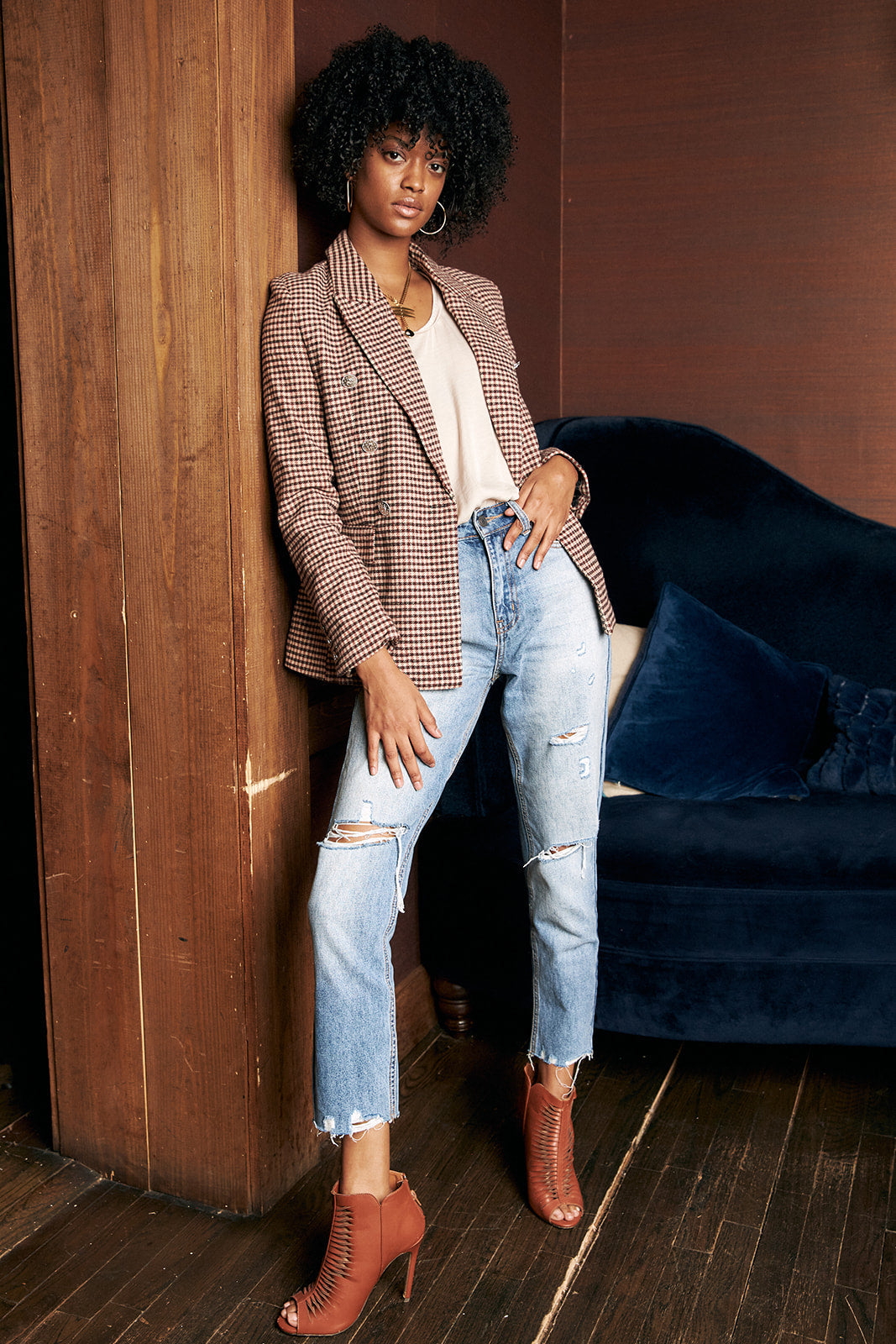 Annie Distressed Straight Leg Jean
