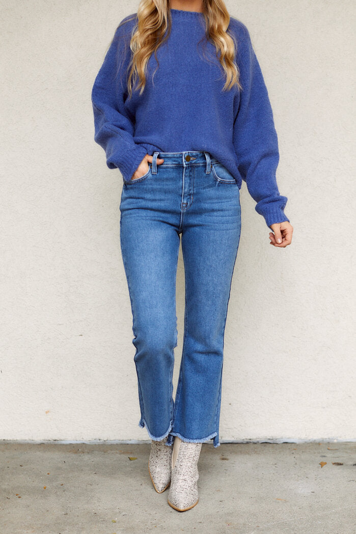 Juniper Step Hem High Rise Crop Flare