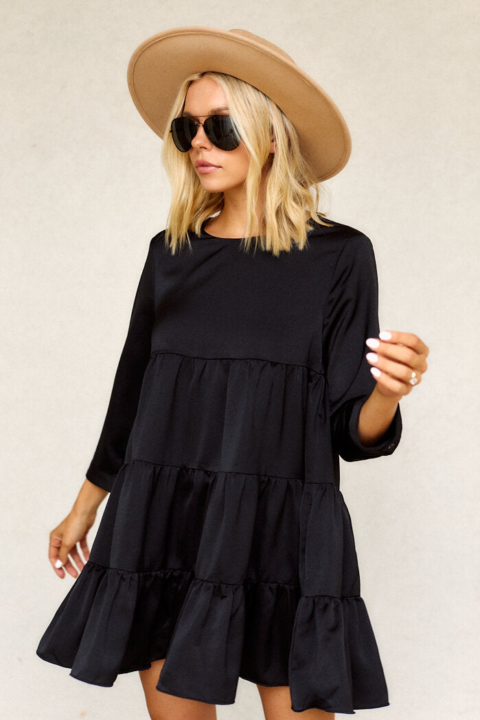 Noel Tiered Long Sleeve Dress