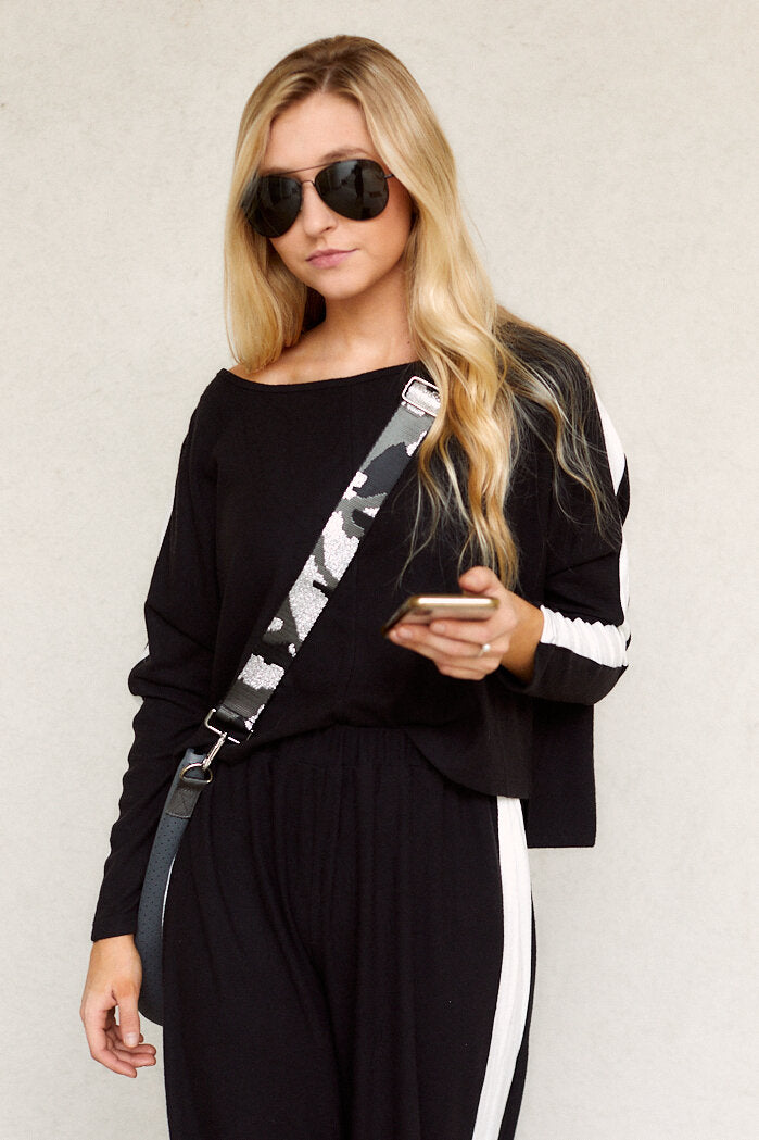 Slayton Track Stripe Knit Top