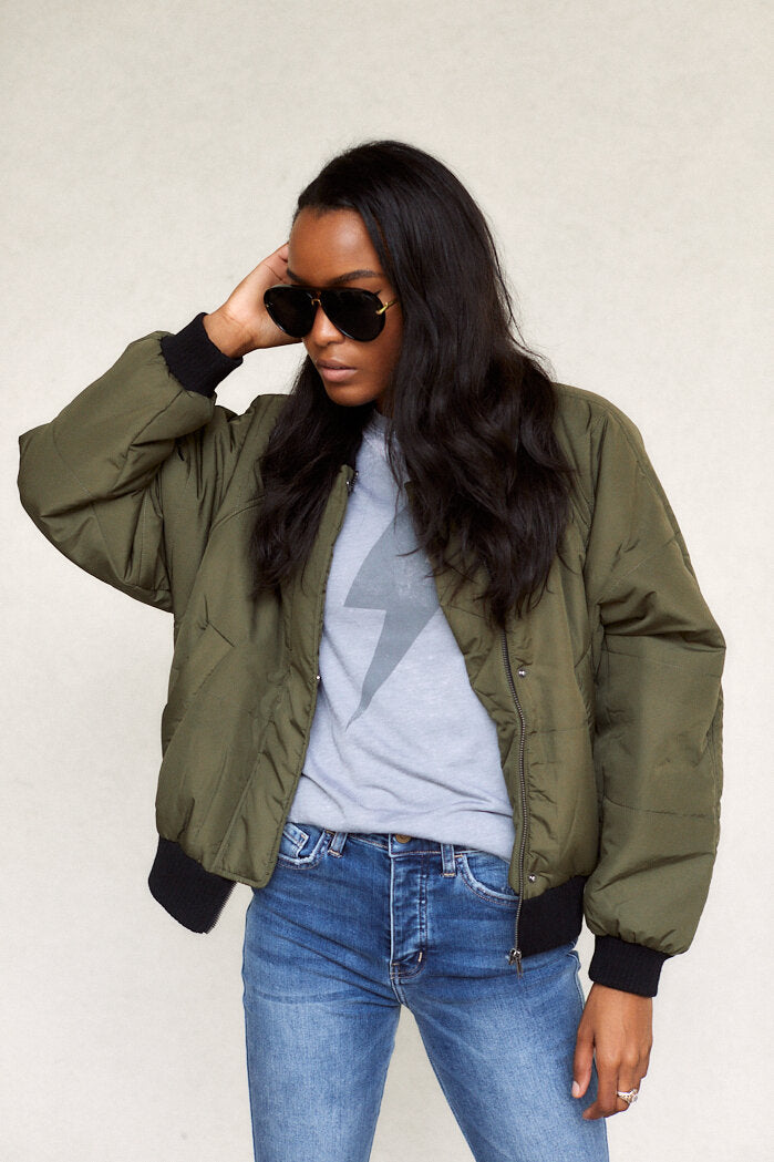Lottie Bomber Style Puffer Jacket