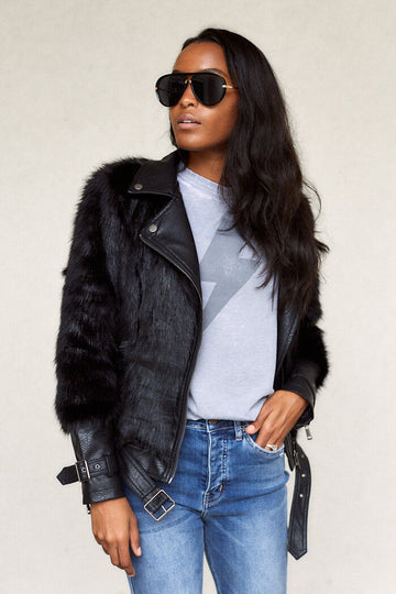 Mikah Faux Fur Leather Jacket