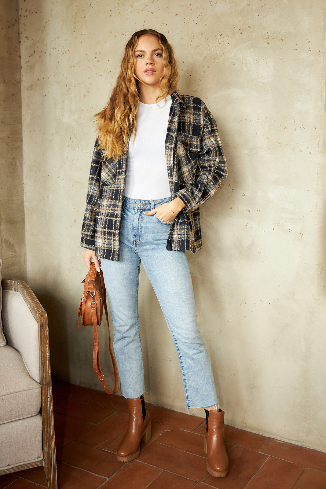 Allyson Oversized Plaid Shirt