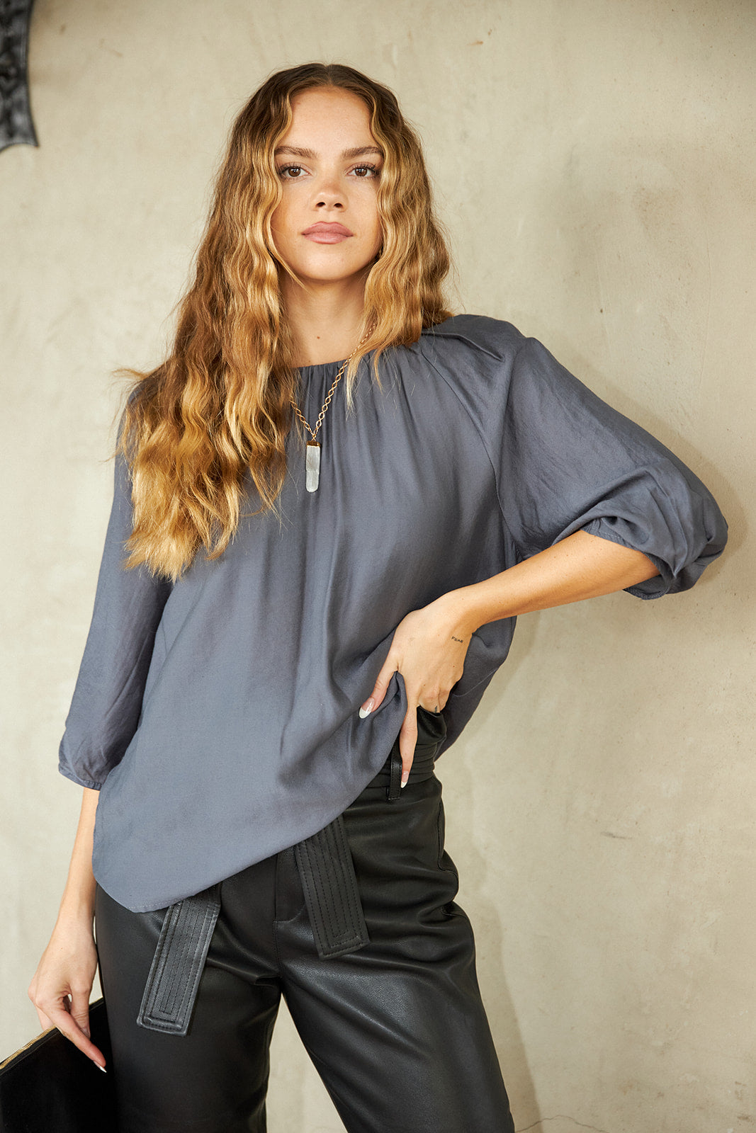 Larken Pleated Blouse