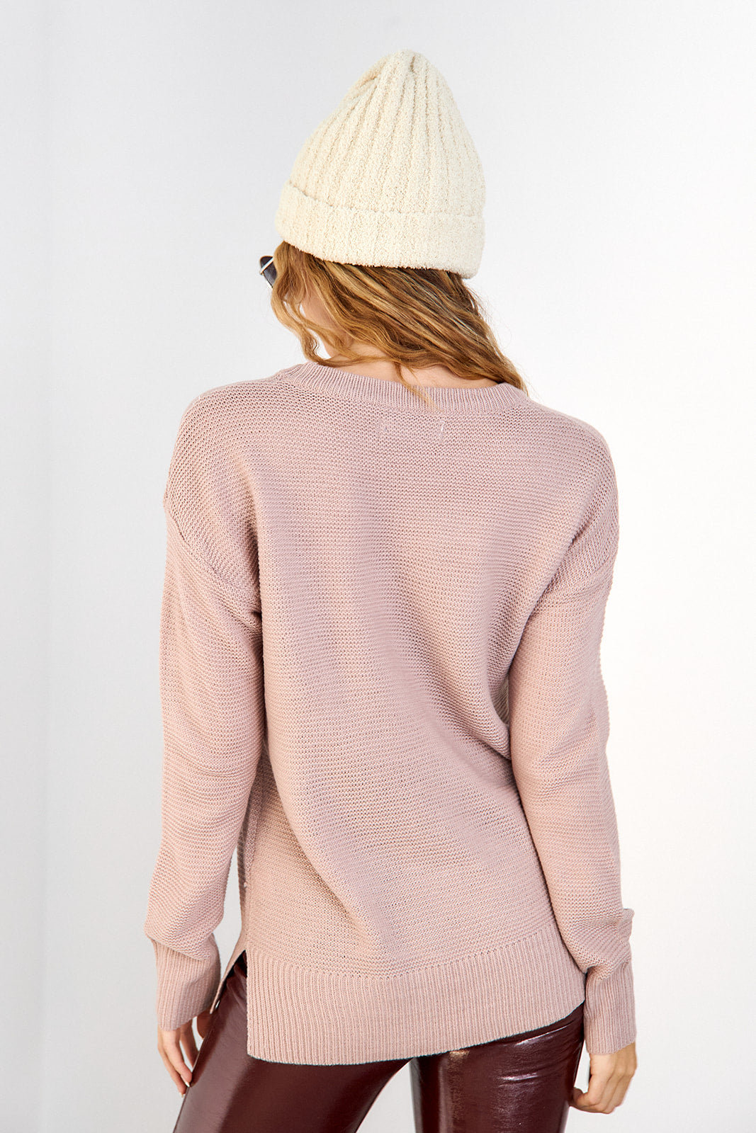 Elli Ribbed Long Sleeve Sweater