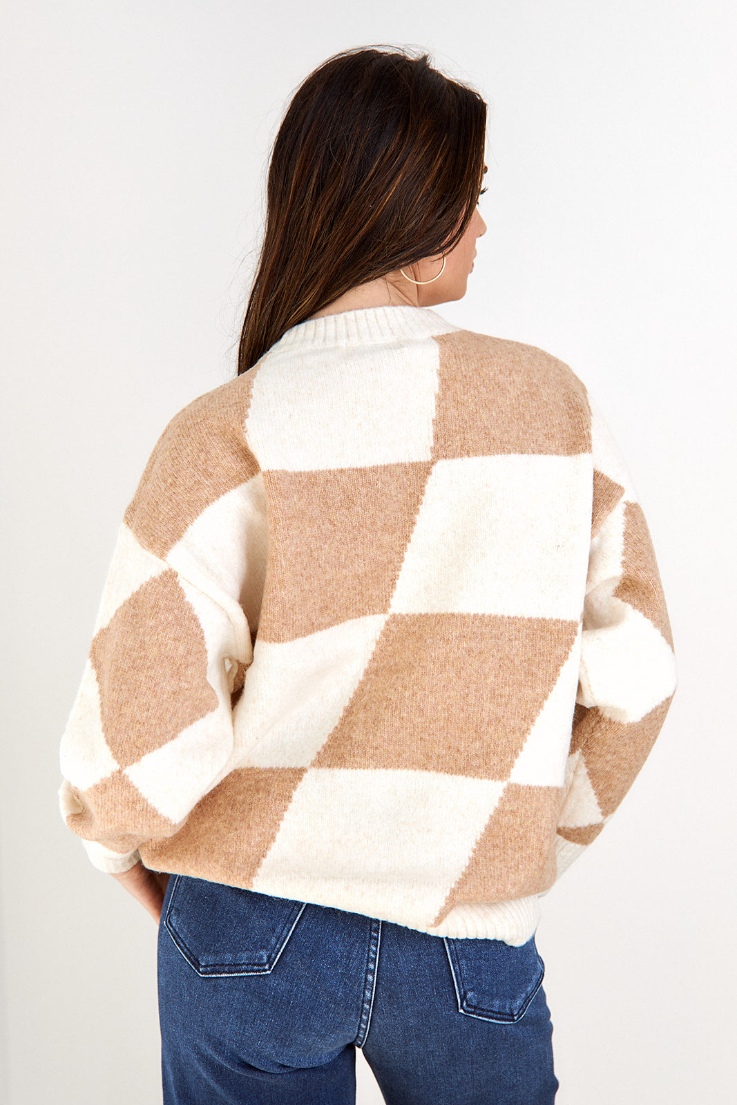 Sarelle Checked Sweater