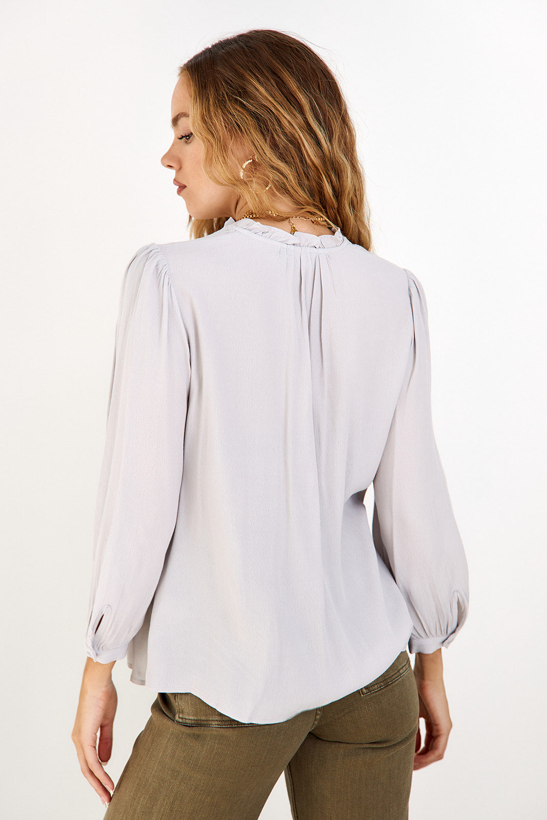 Bellerose Smocked Long Sleeve Top