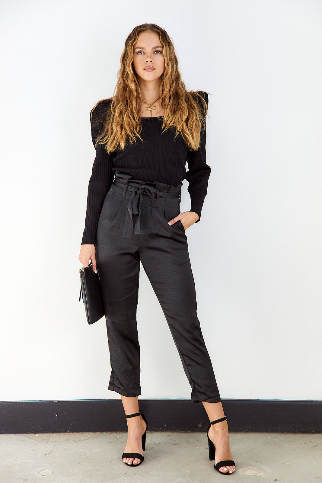 Devora Puff Sleeve Square Neck Sweater