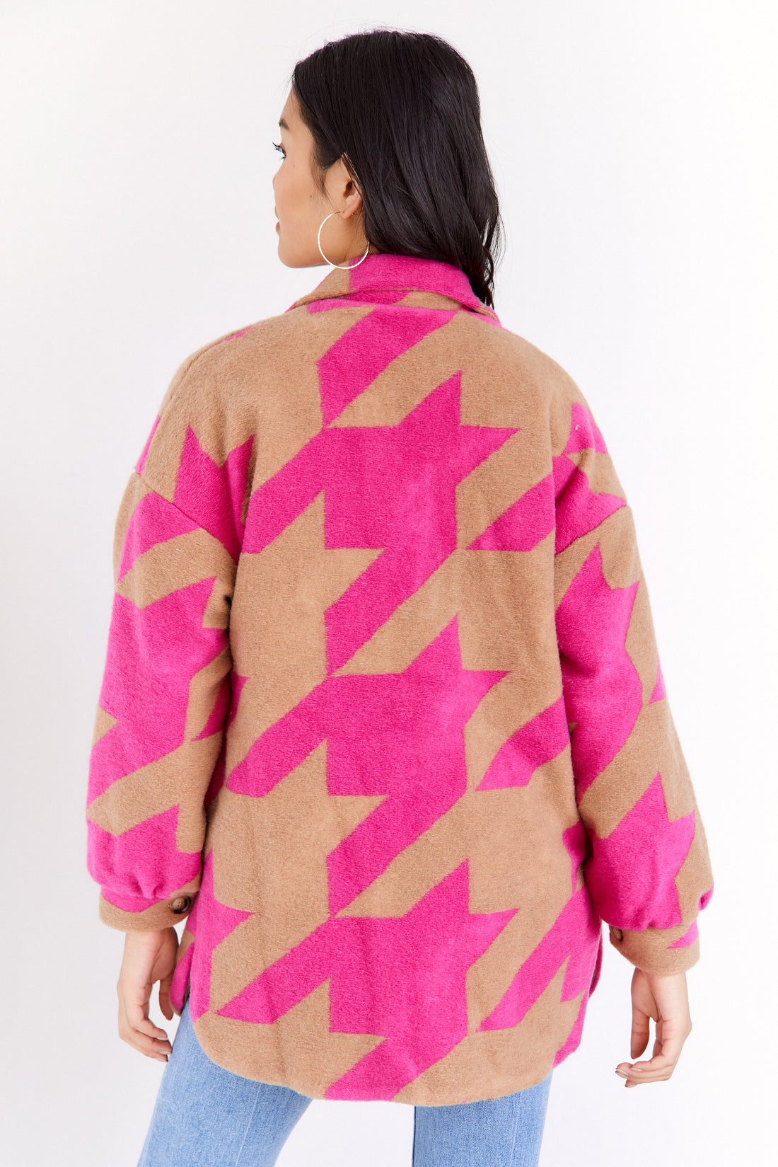 SALE - Juniper Oversized Houndstooth Jacket