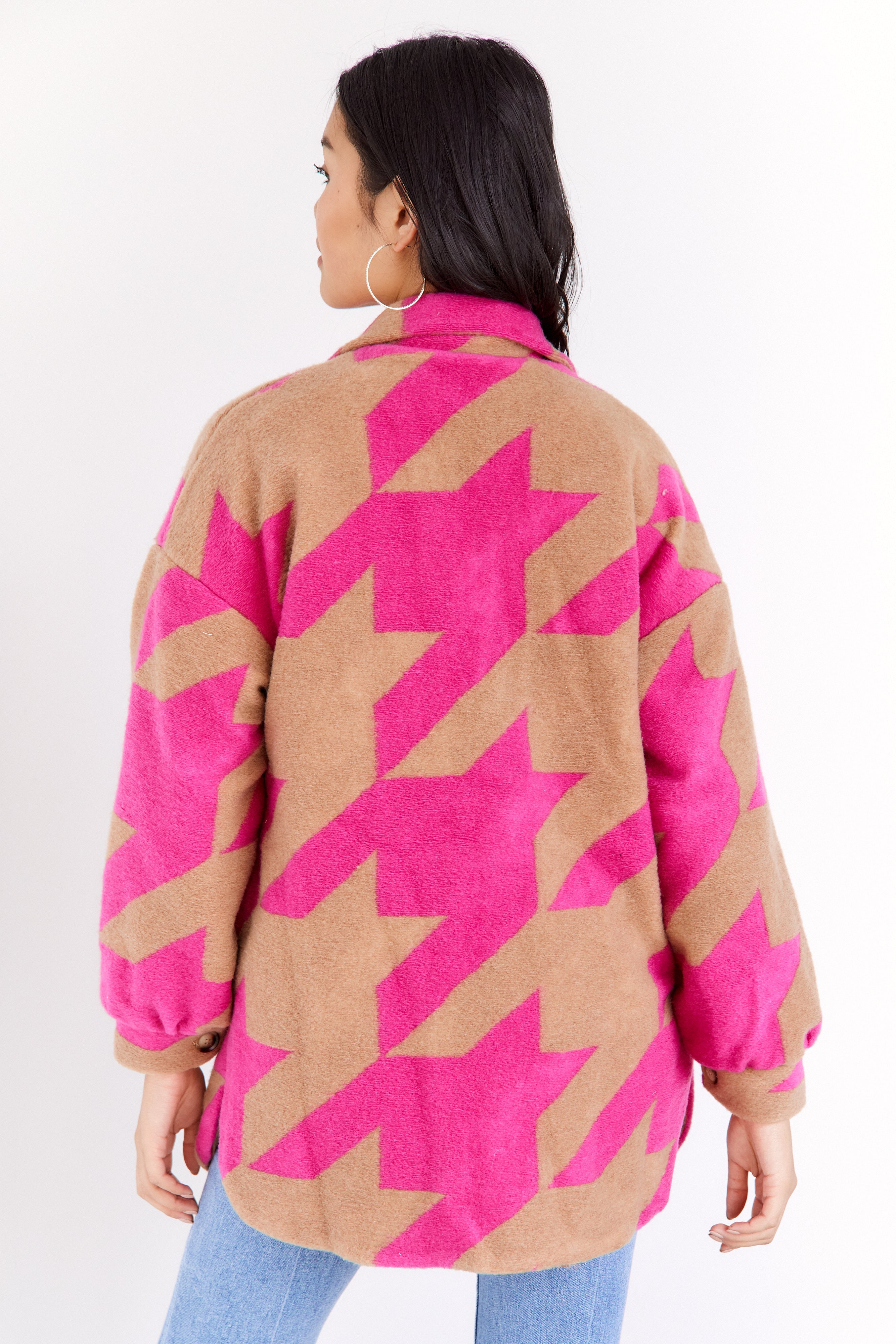 SALE - Juniper Oversized Houndstooth Jacket