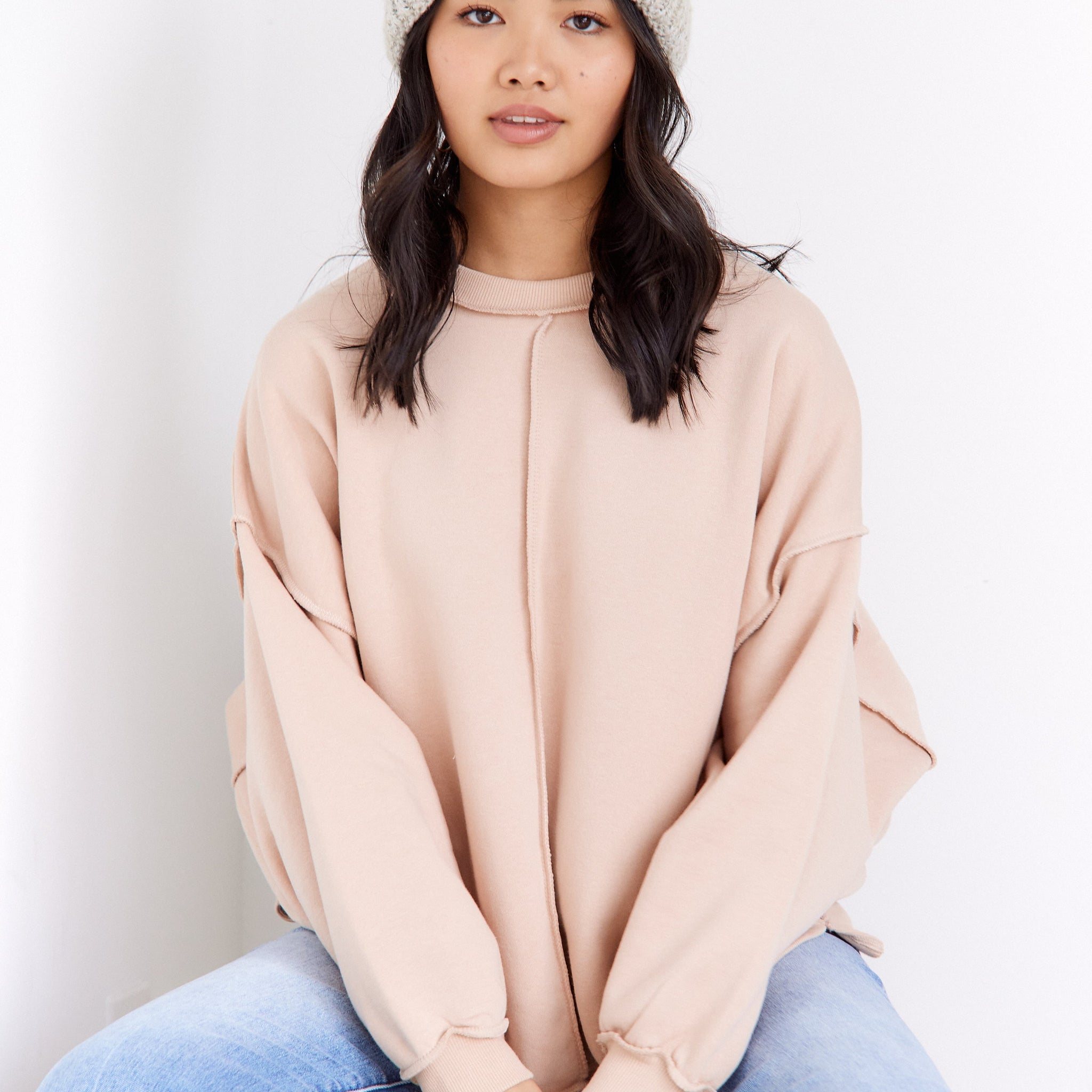 Nikki Exposed Seam Sweatshirt