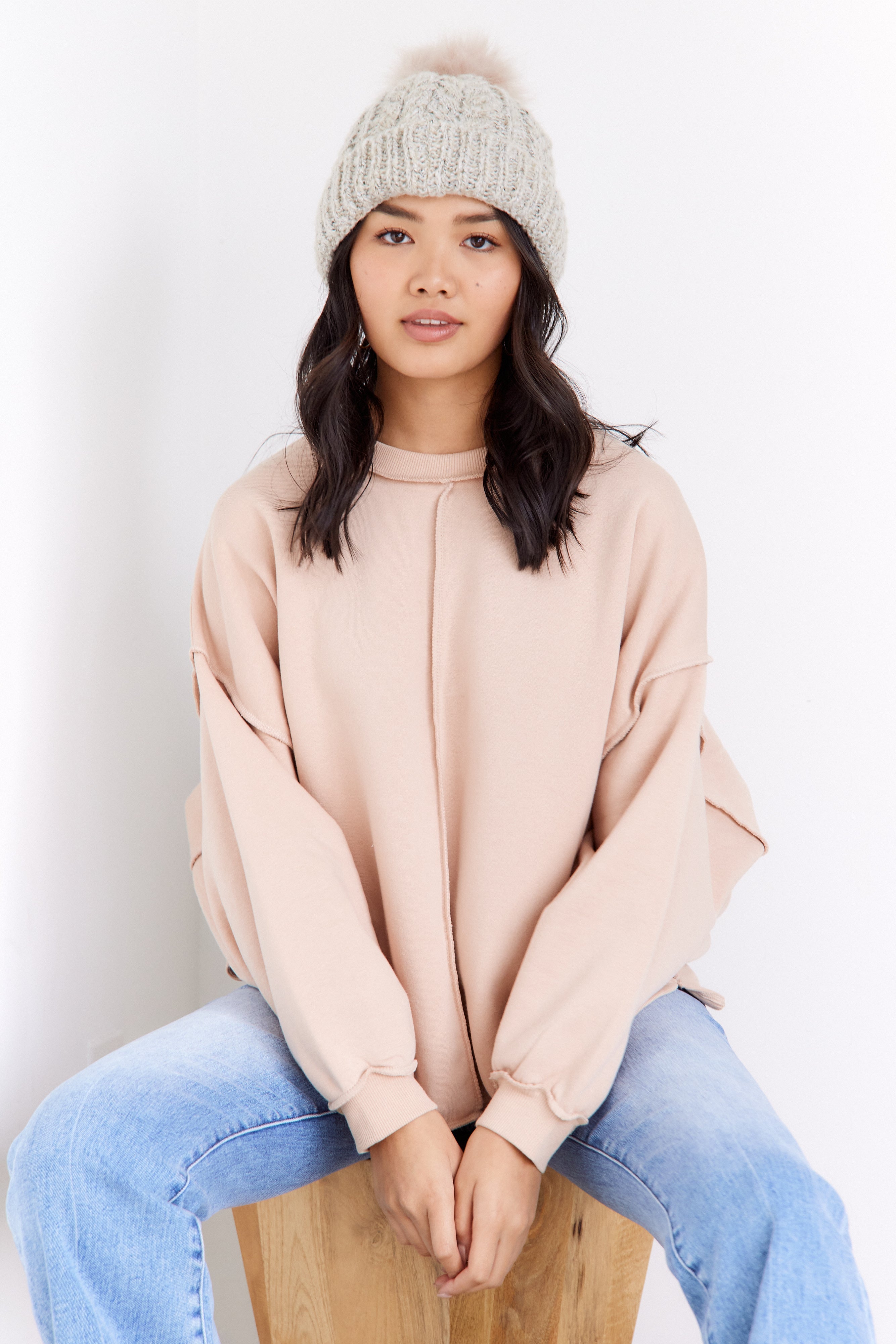 Nikki Exposed Seam Sweatshirt