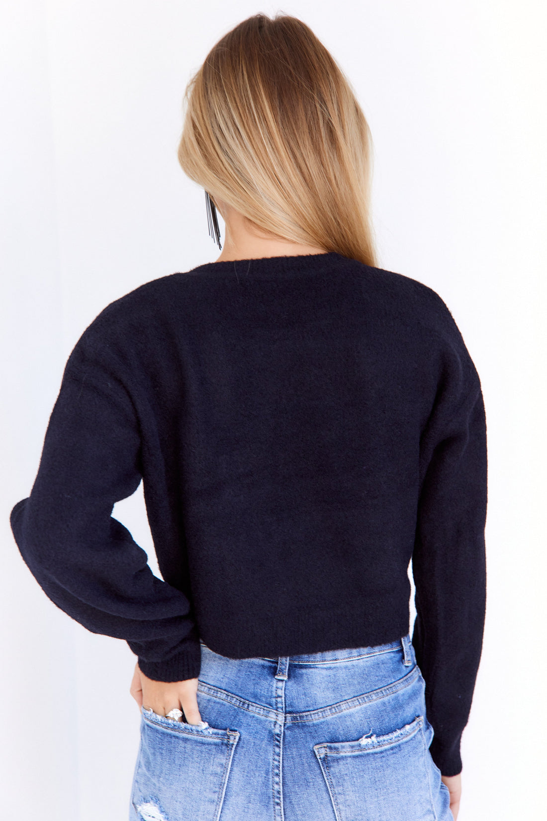 Zoey Crew Neck Cropped Sweater