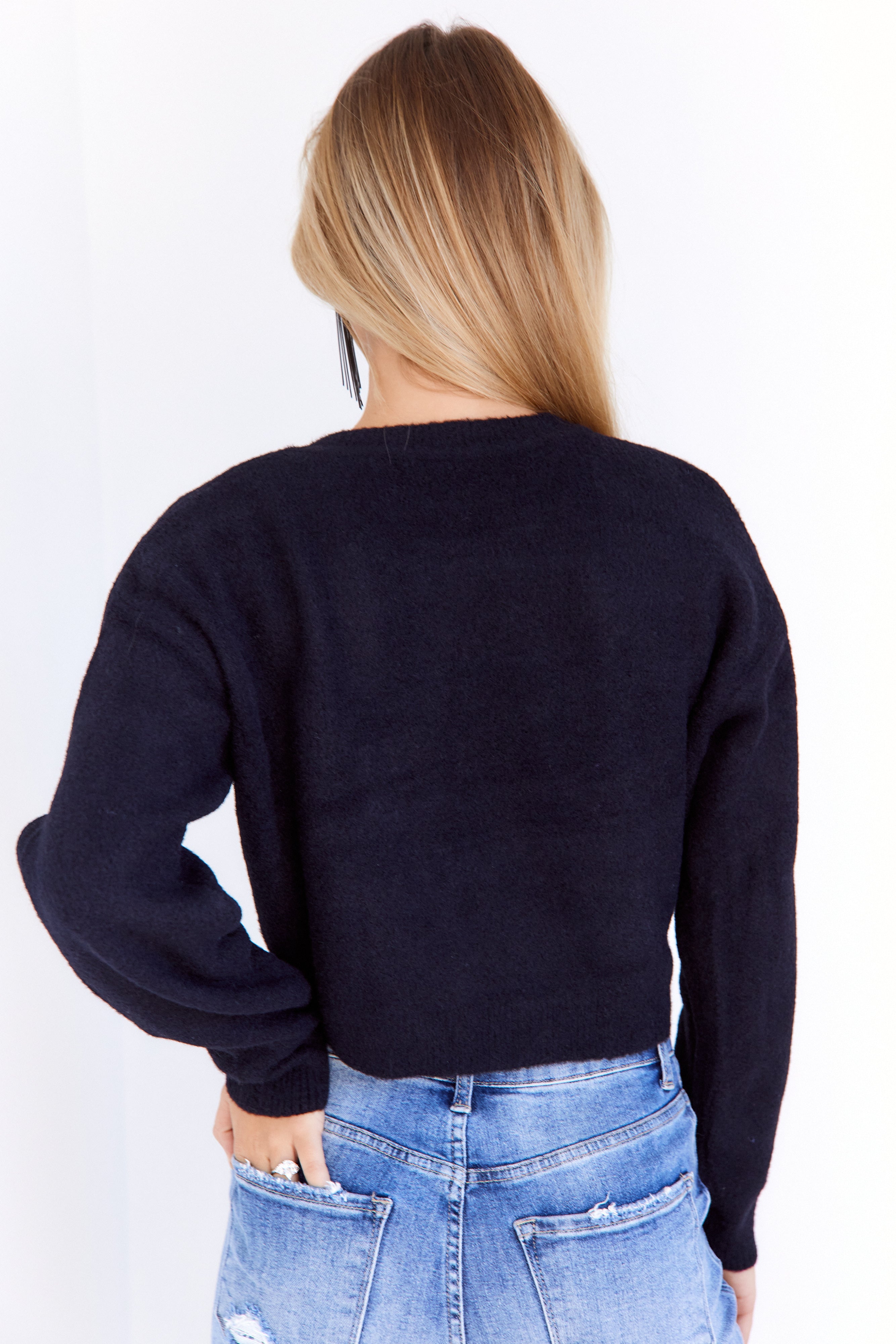 Zoey Crew Neck Cropped Sweater