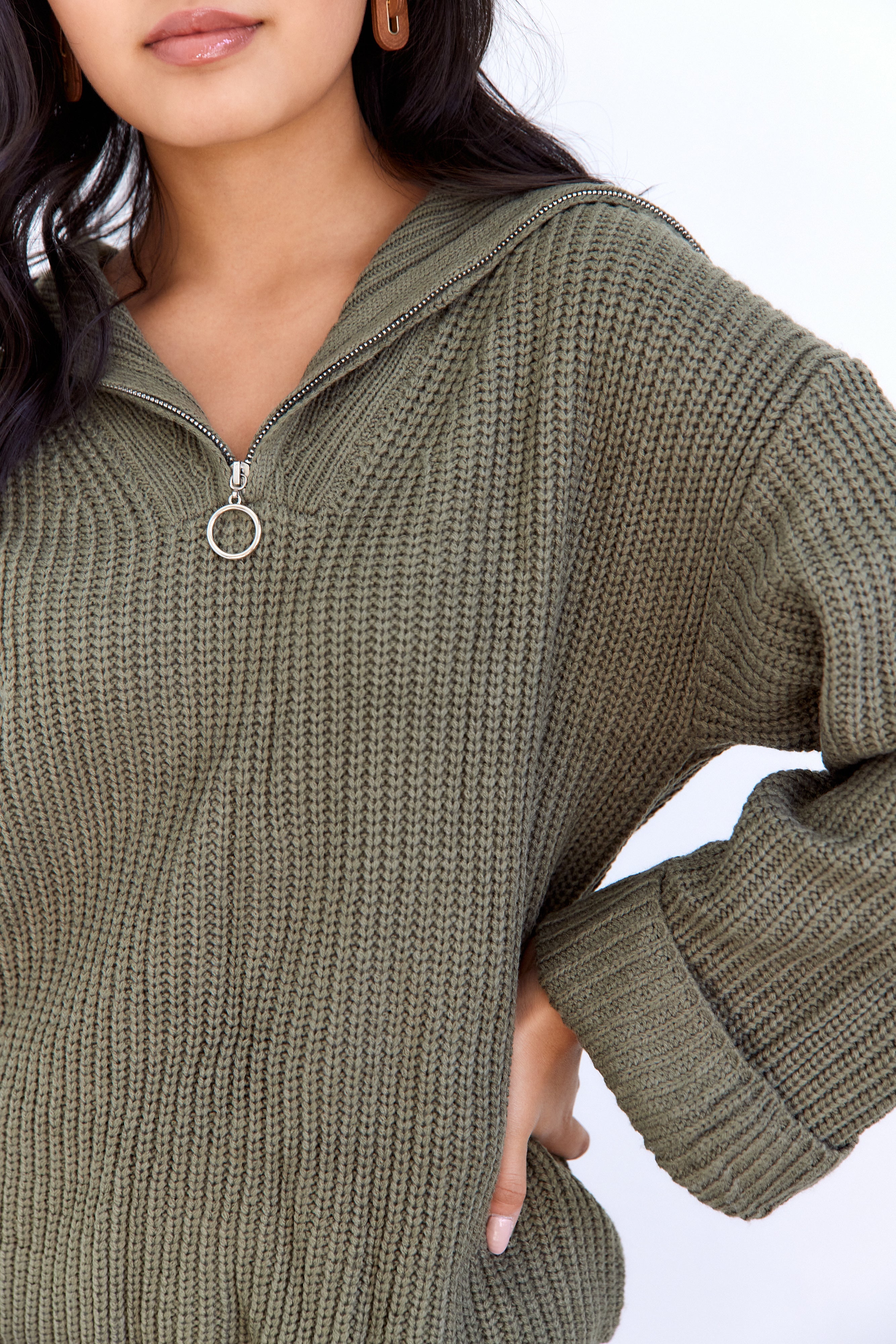 SALE - Tulsi Collared Bell Sleeve Sweater
