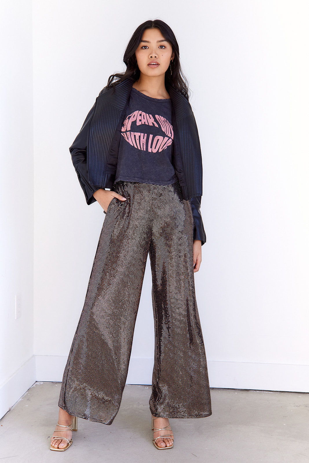 SALE - Evie Sparkle Elastic Waist Pants