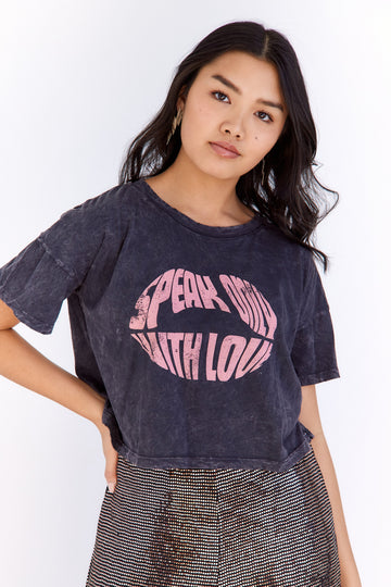 SALE - Speak Only With Love Cropped Tee