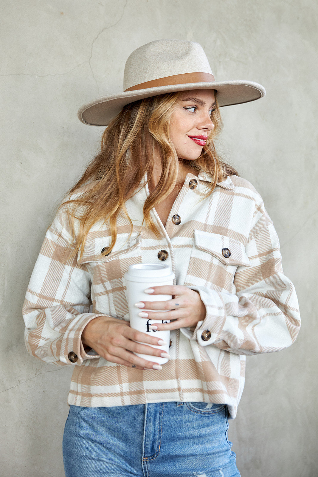 Kami Plaid Button Front Shacket