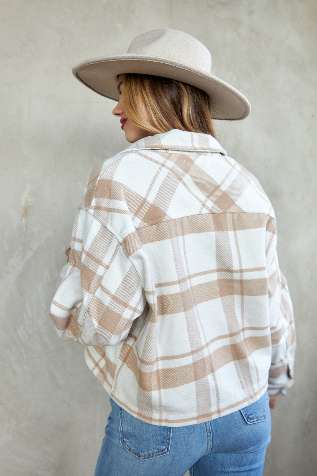 Kami Plaid Button Front Shacket