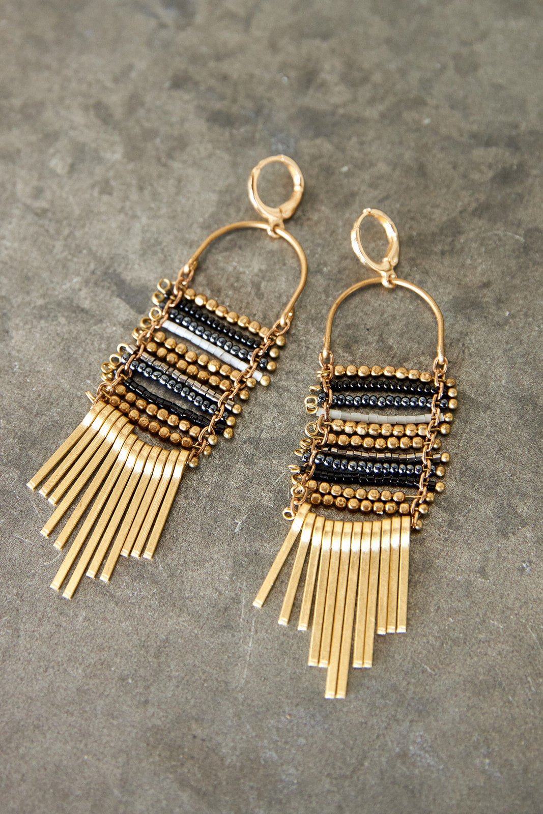 Darla Glass Fringe Earrings