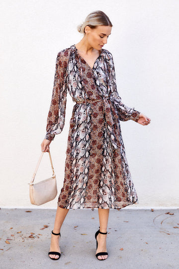 Monza Snake Print Maxi