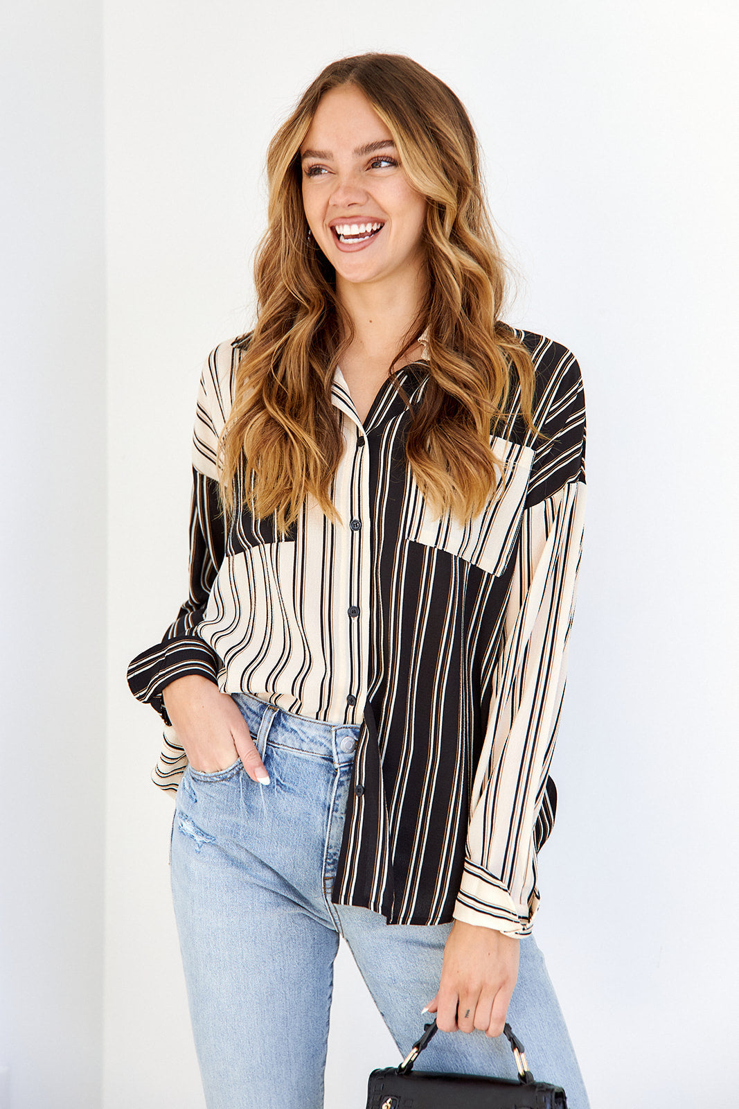 Lakita Contrast Stripe Blouse