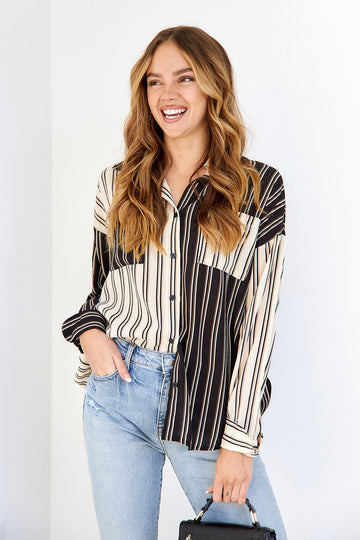 Lakita Contrast Stripe Blouse