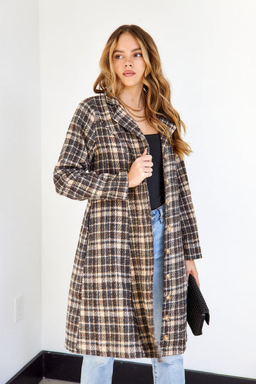 Connie Plaid Coat