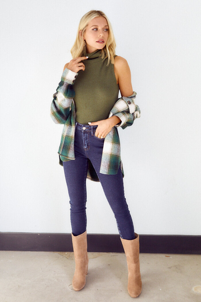 Zane Sleeveless Turtleneck Sweater