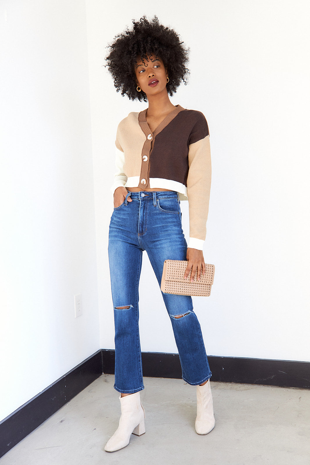 Santina Color Block Cardigan