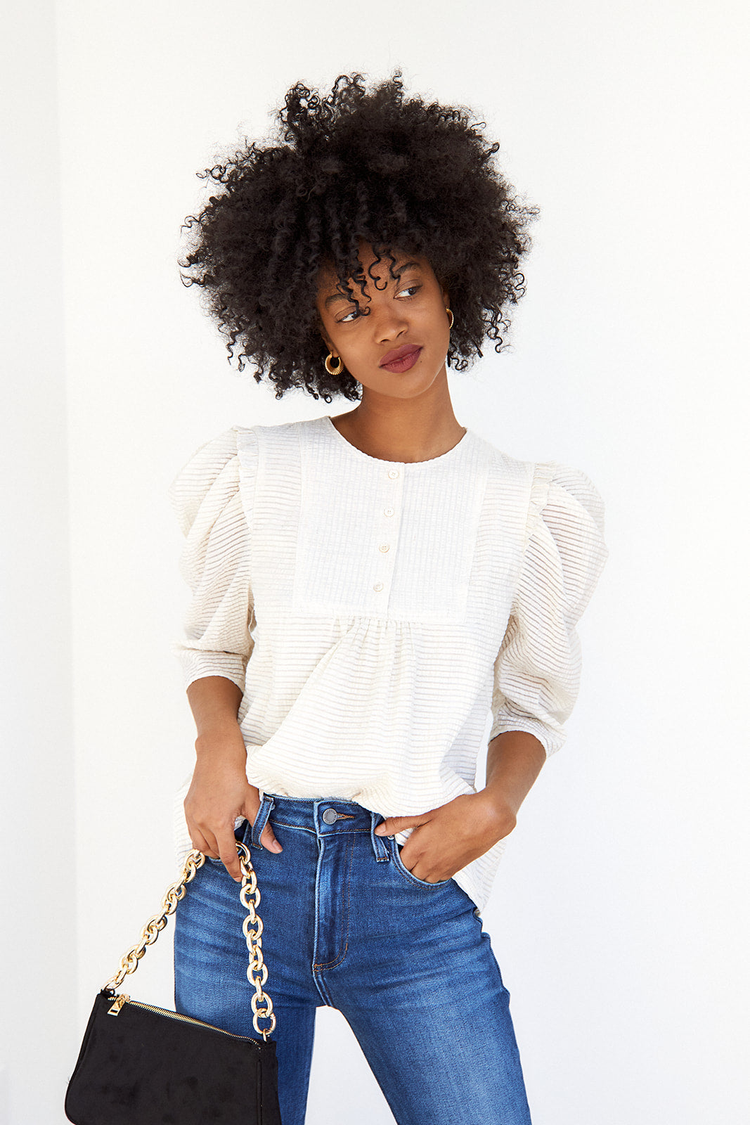 Sabella Ruffled Detail Blouse
