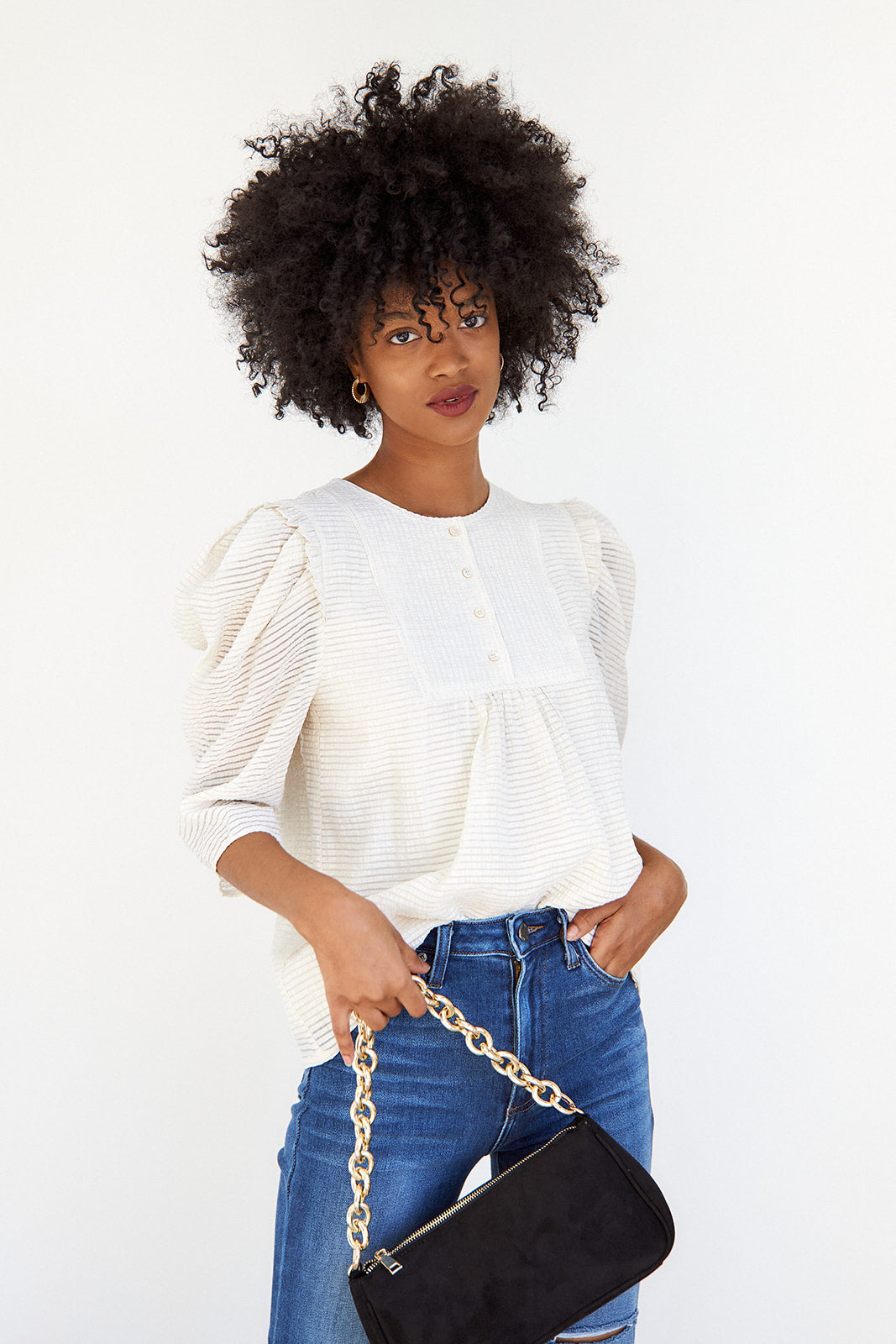 Sabella Ruffled Detail Blouse