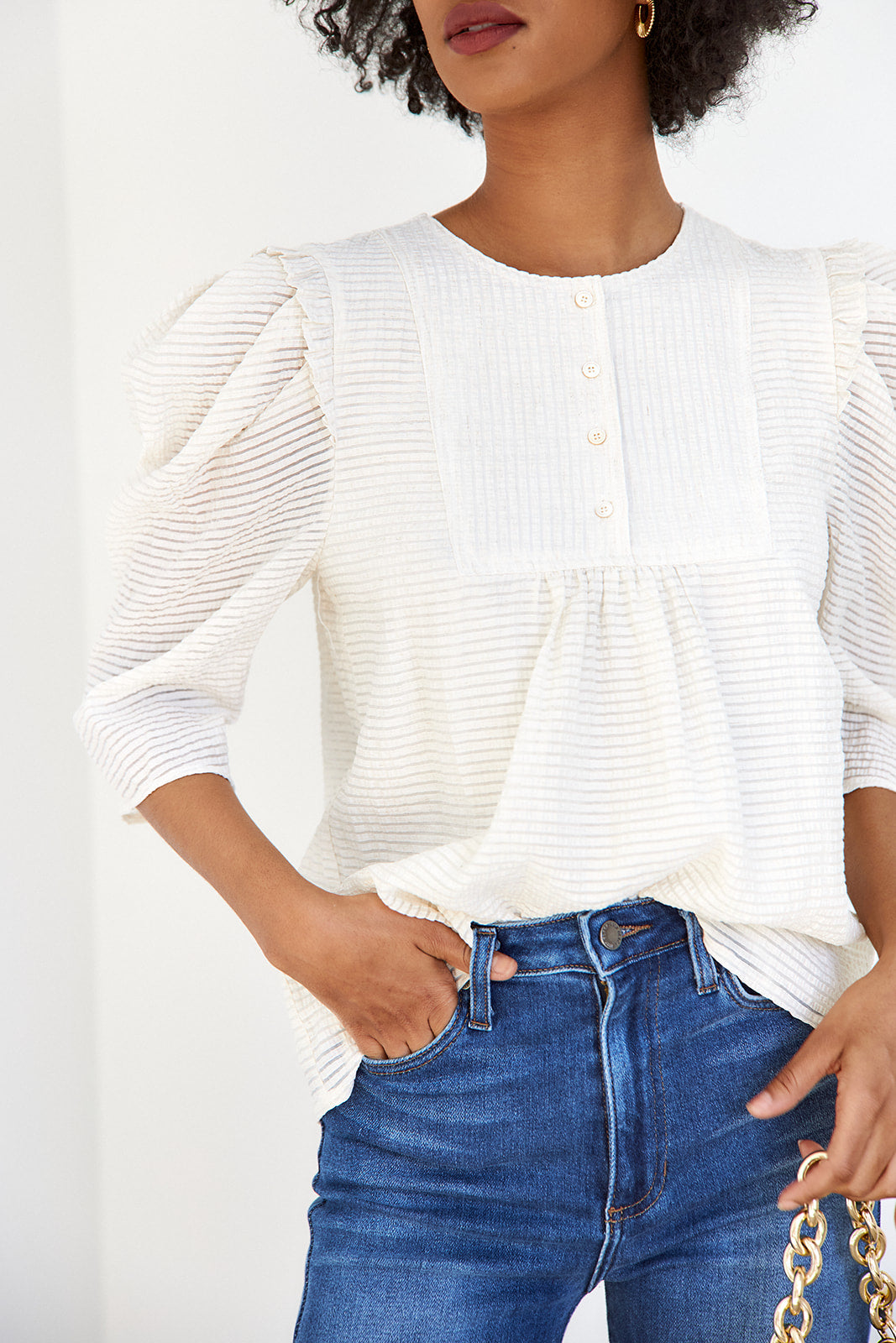 Sabella Ruffled Detail Blouse