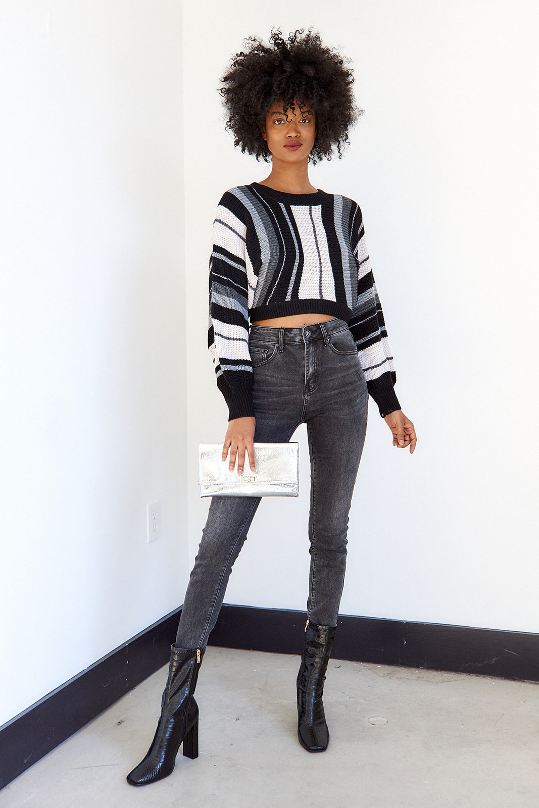 Mackie Striped Cropped Sweater