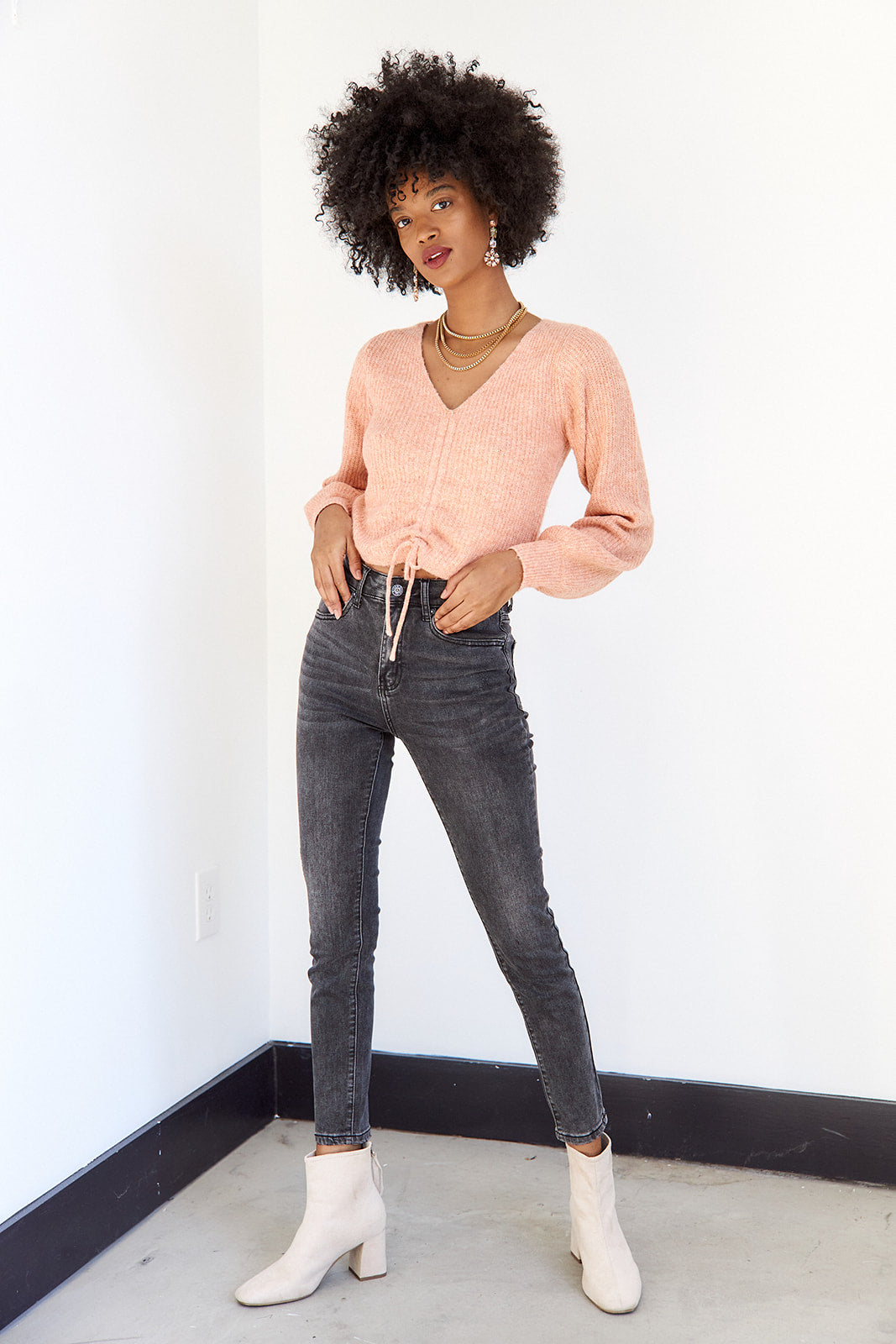 Arleigh Rouched Sweater