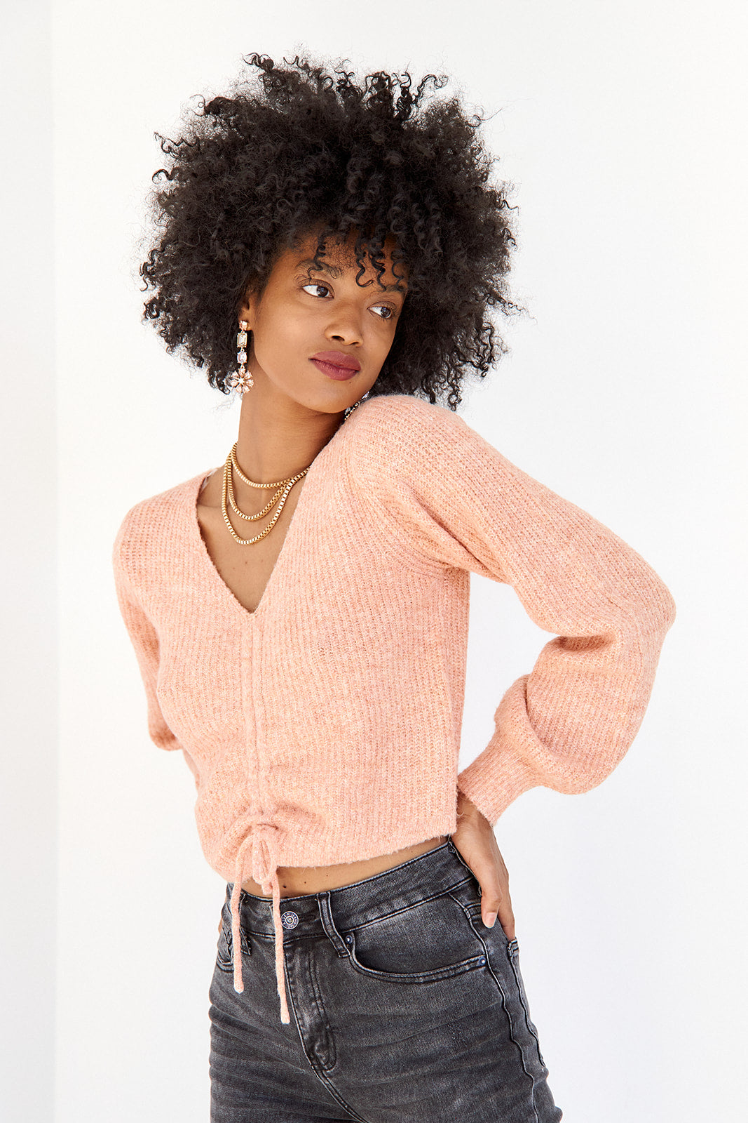 Arleigh Rouched Sweater