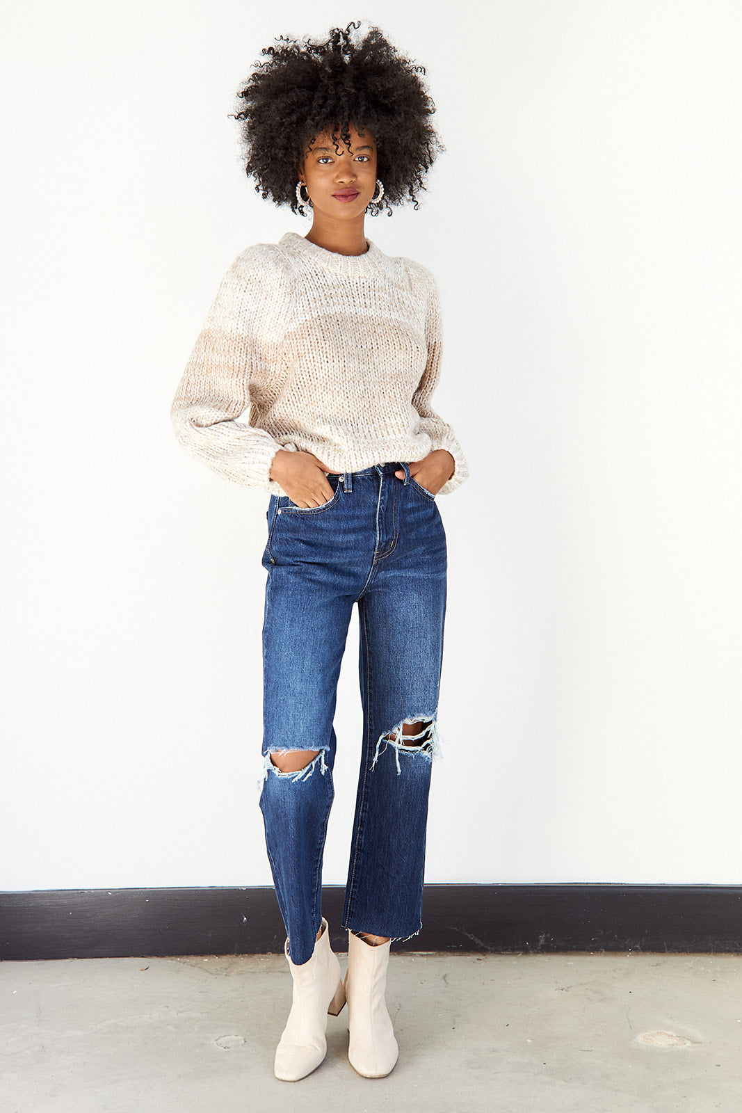 Lou Balloon Sleeve Sweater