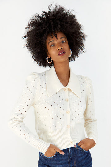 Marcelene Peter Pan Collared Cardigan