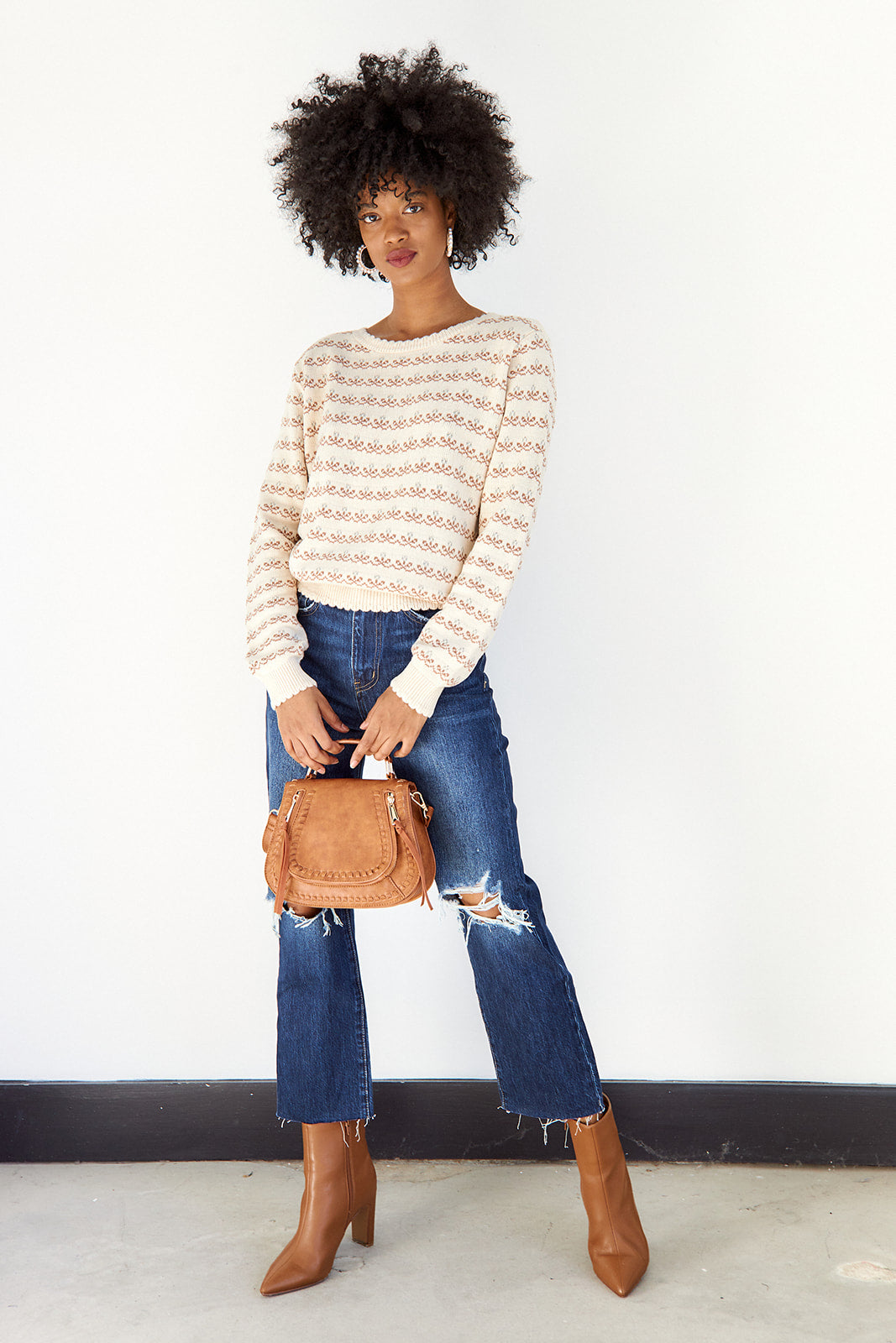 Lemmie Floral Detail Sweater