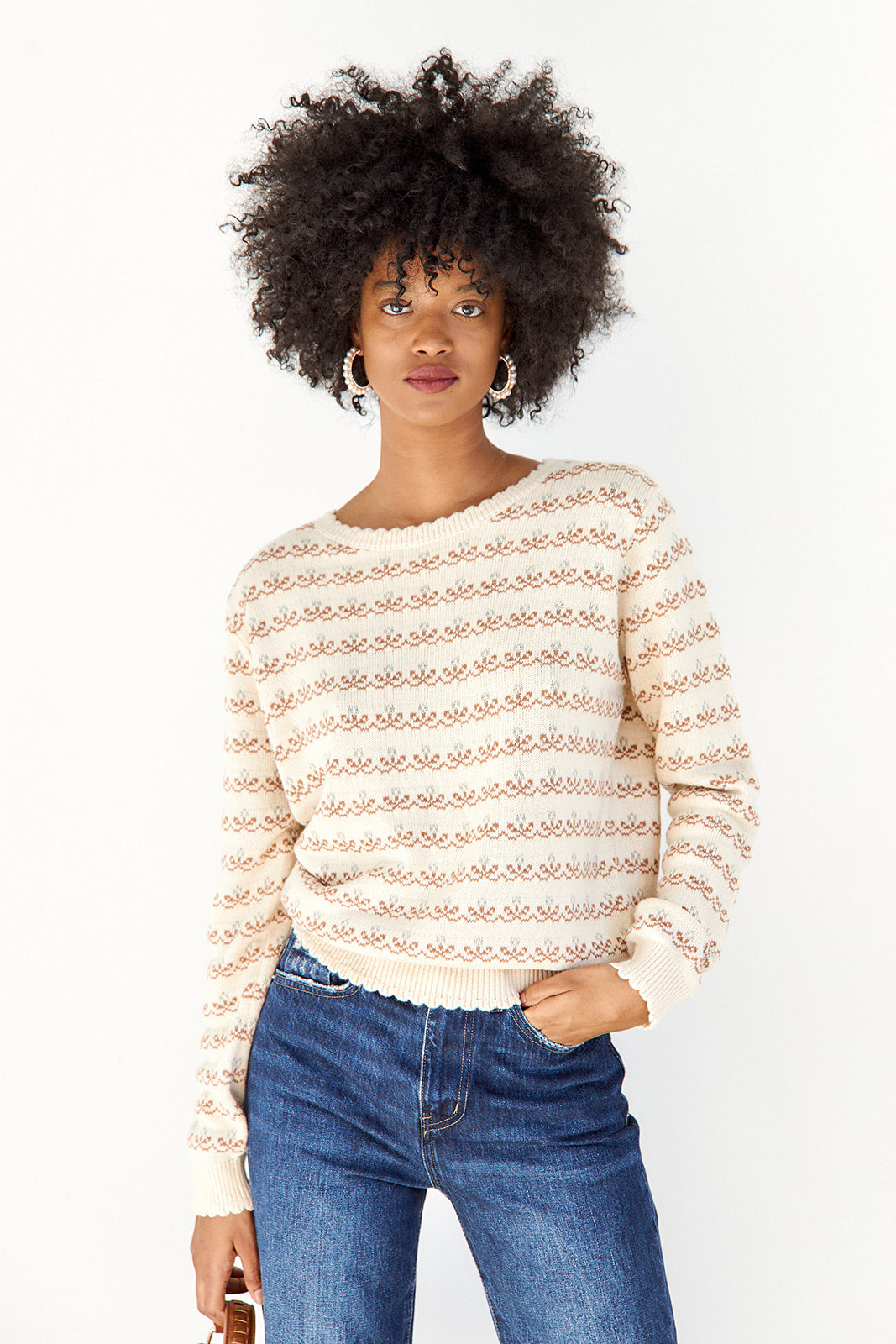 Lemmie Floral Detail Sweater