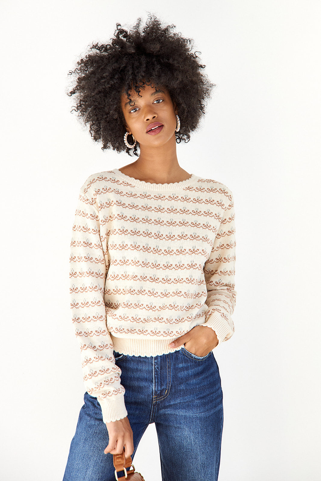 Lemmie Floral Detail Sweater