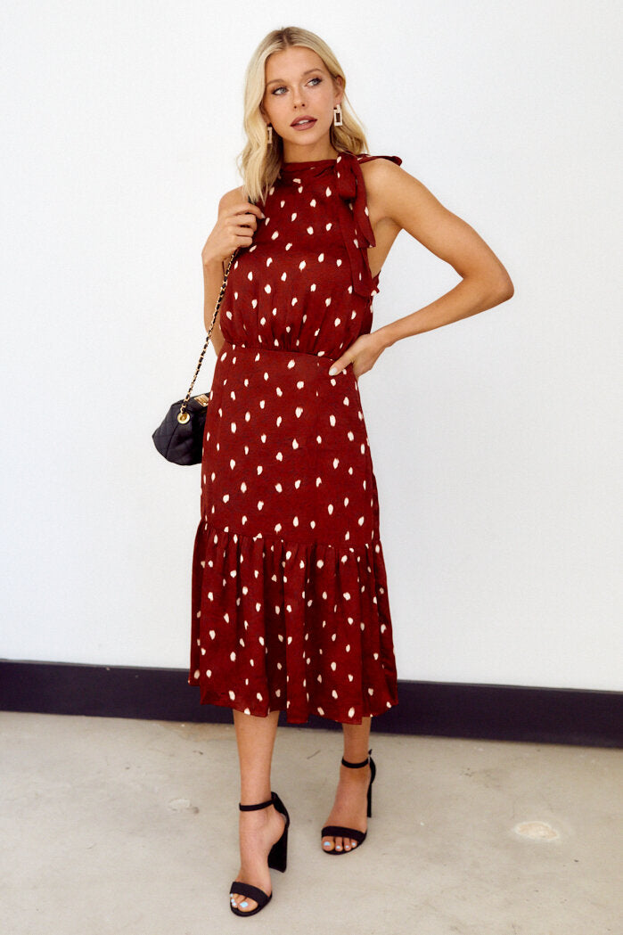 Astoria Printed Sleeveless Midi Dress