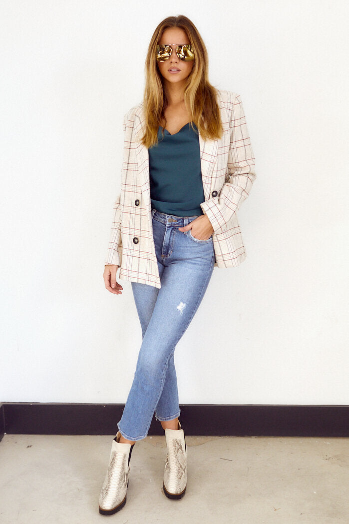 Asha Plaid Blazer